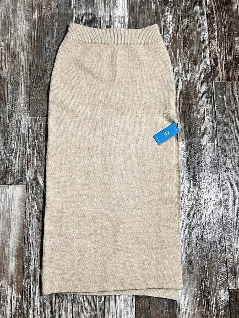 Cupshe Knit Maxi Skirt in Beige Size Small NWT
